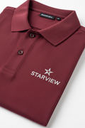 Starview Corporate Maroon Silver Polo