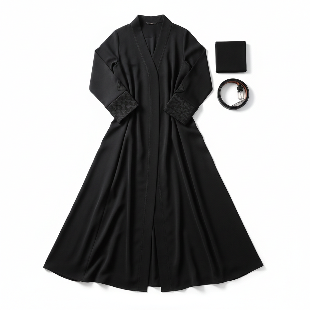 Starview Jannat Abaya - Black Flat Lay