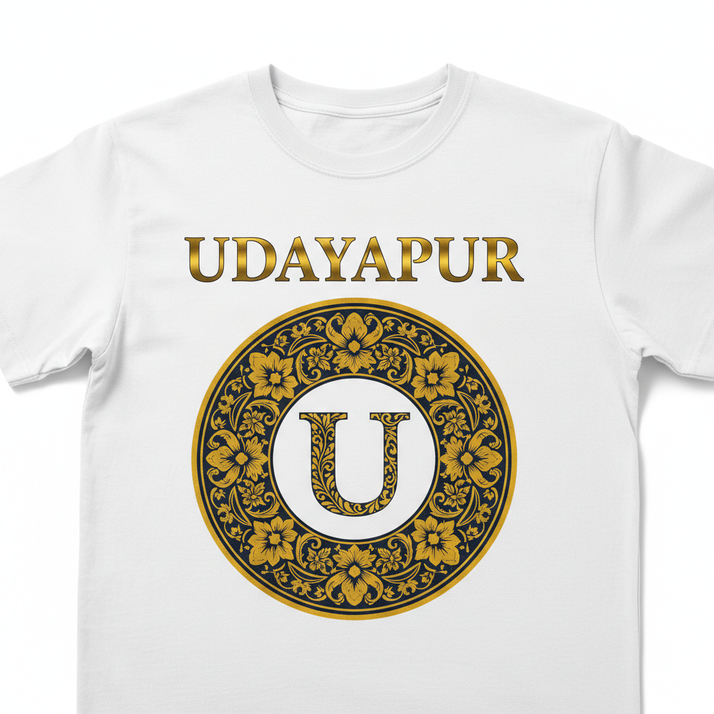 Udayapur Nepal Solidarity Tee - golden graphic print
