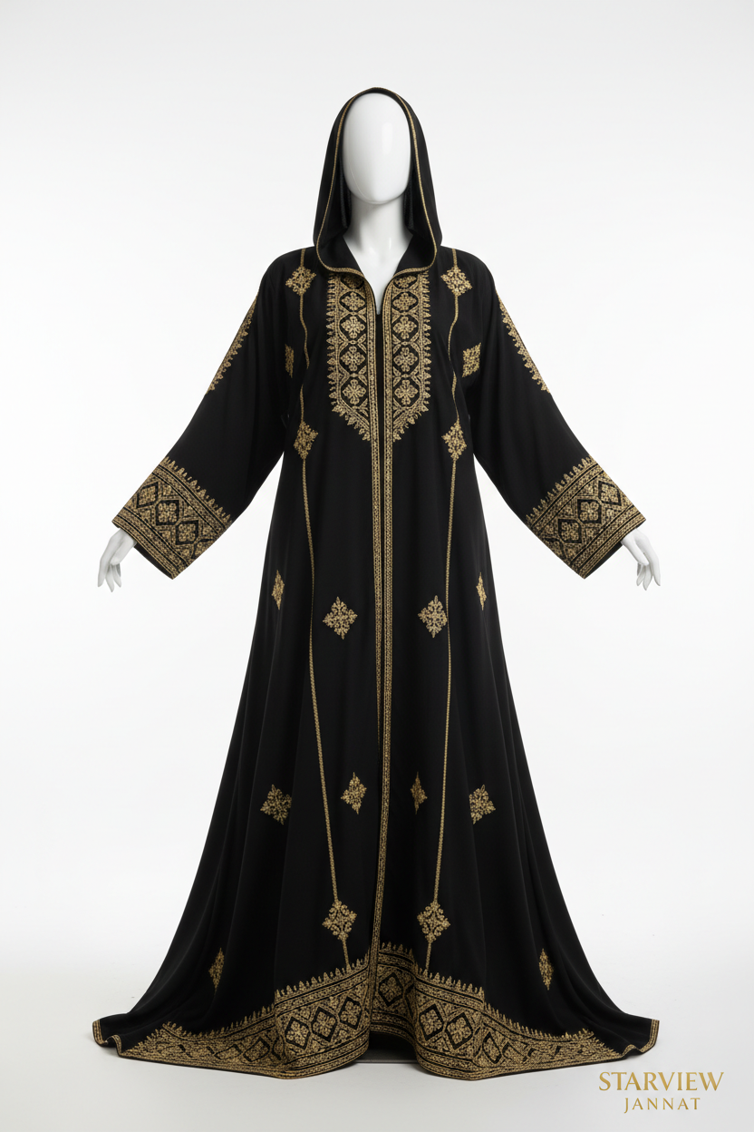 Jannat Black Gold Abaya