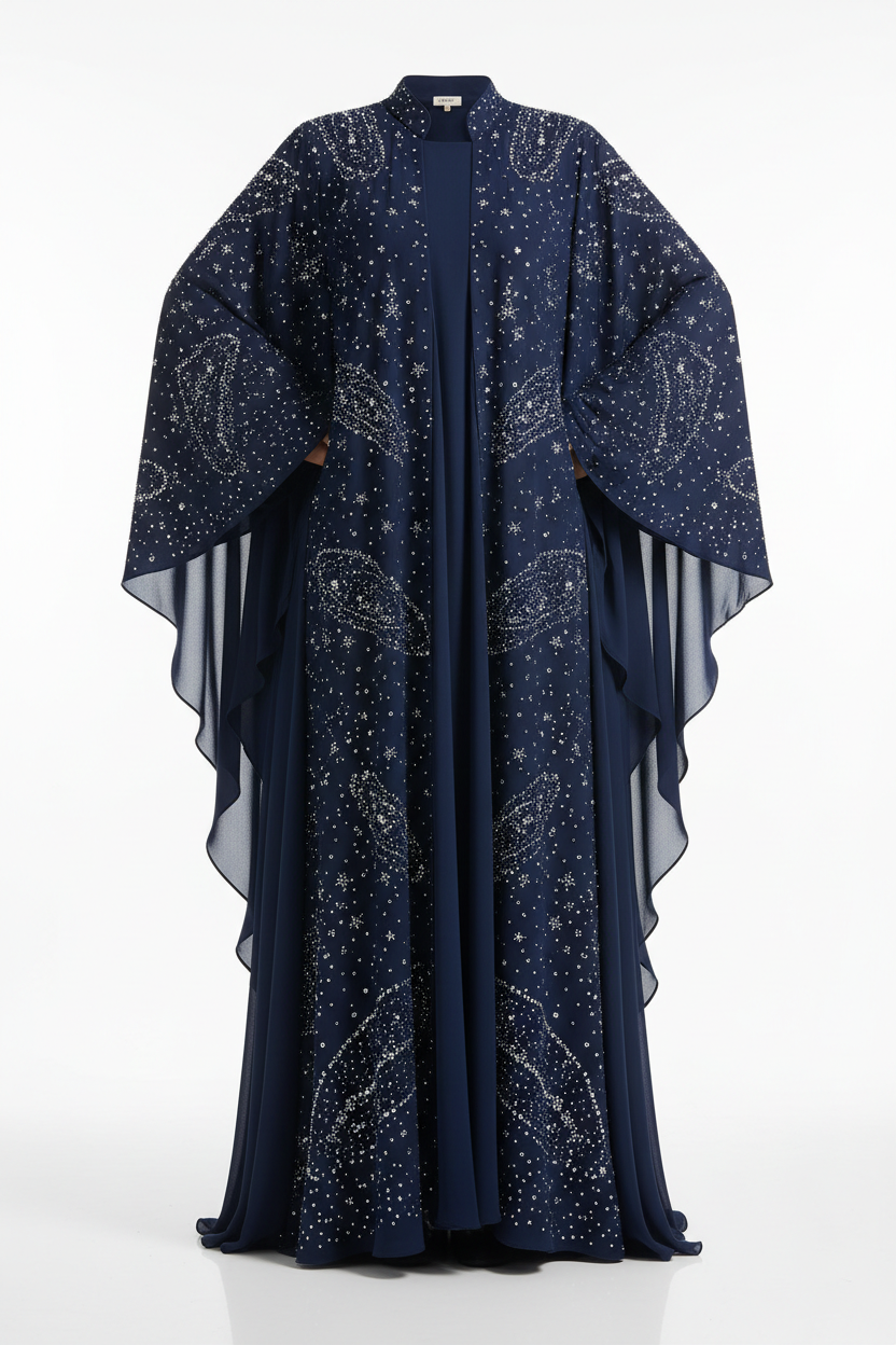 Jannat Midnight Blue Abaya