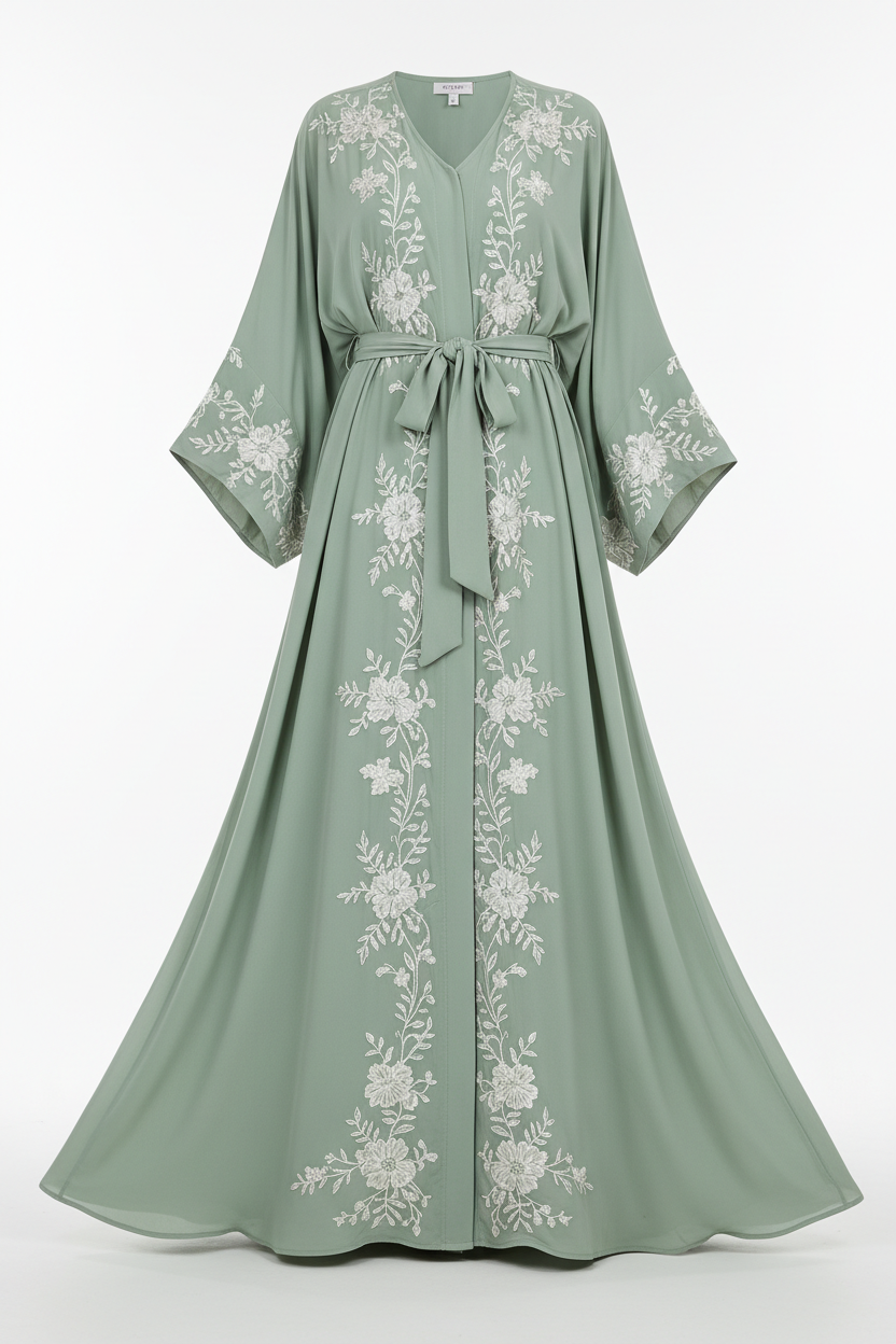 Jannat Sage Green Abaya