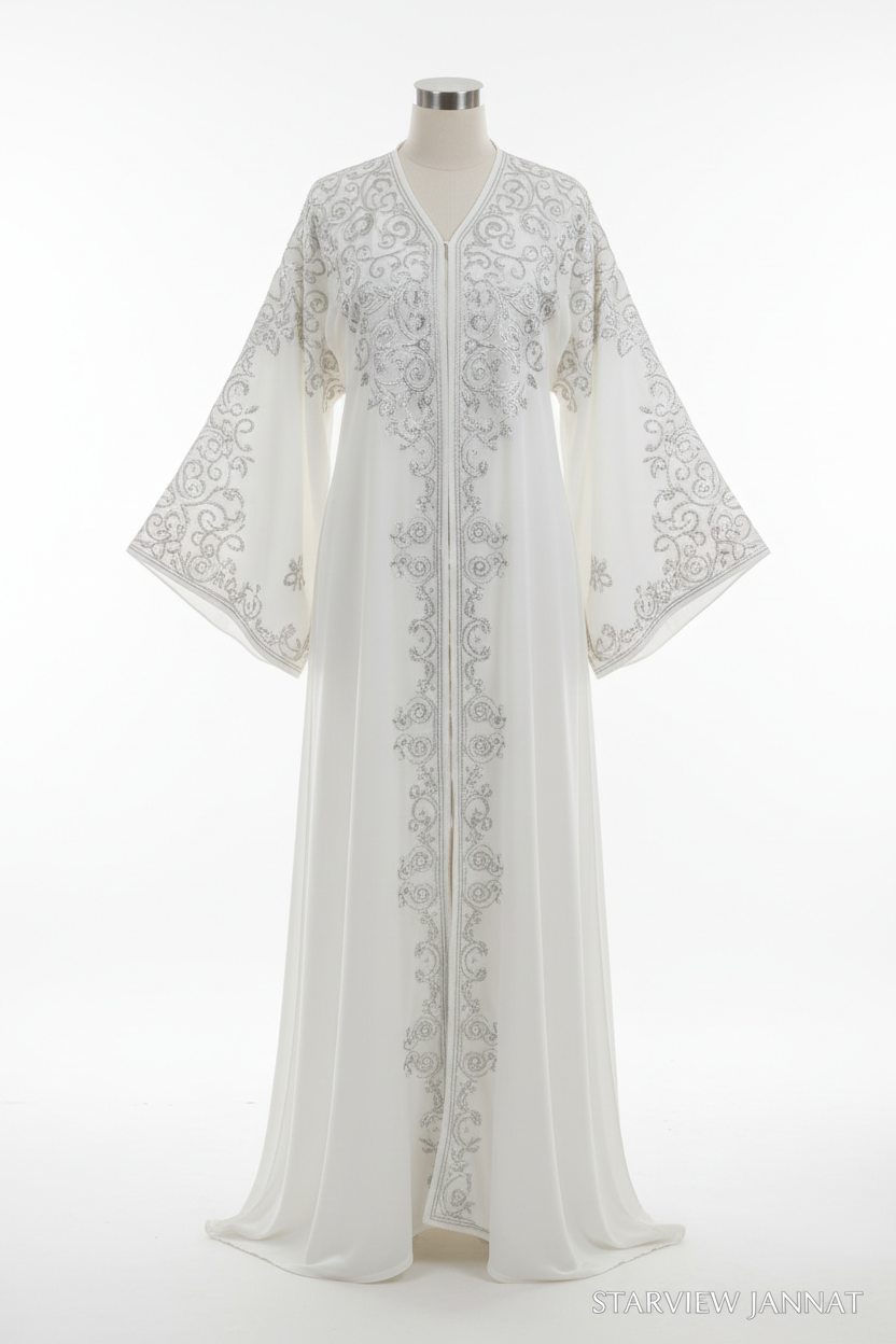 Jannat White Abaya
