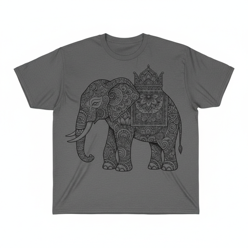 Mandala Elephant Grey