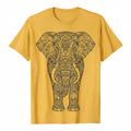 Mandala Elephant Yellow