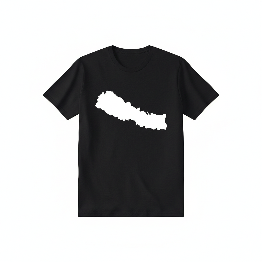 Nepal Map Full Black