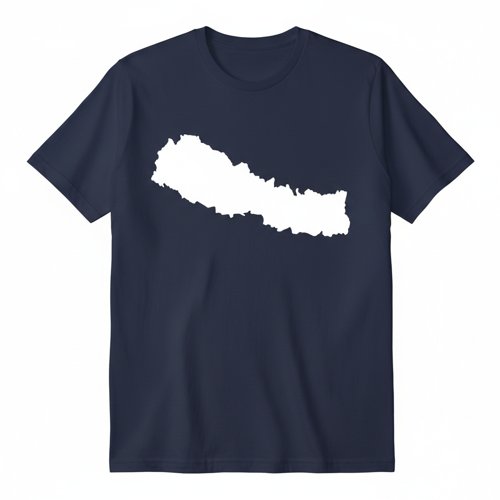 Nepal Map Full Navy