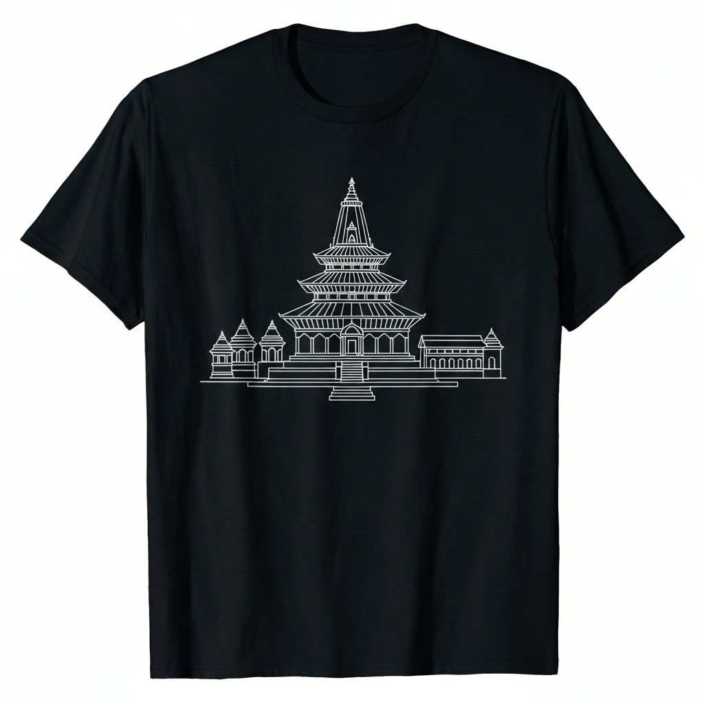 Pashupatinath Black Tee