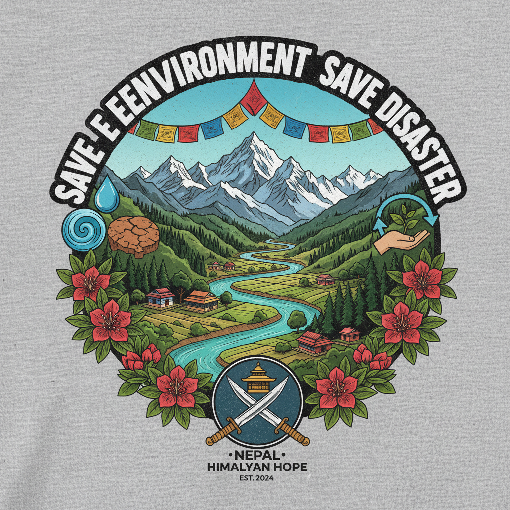 Save Environment Save Disaster - Nepal Solidarity Tee