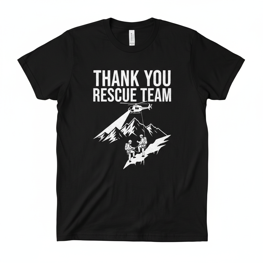 Thank You Rescue Team Black
