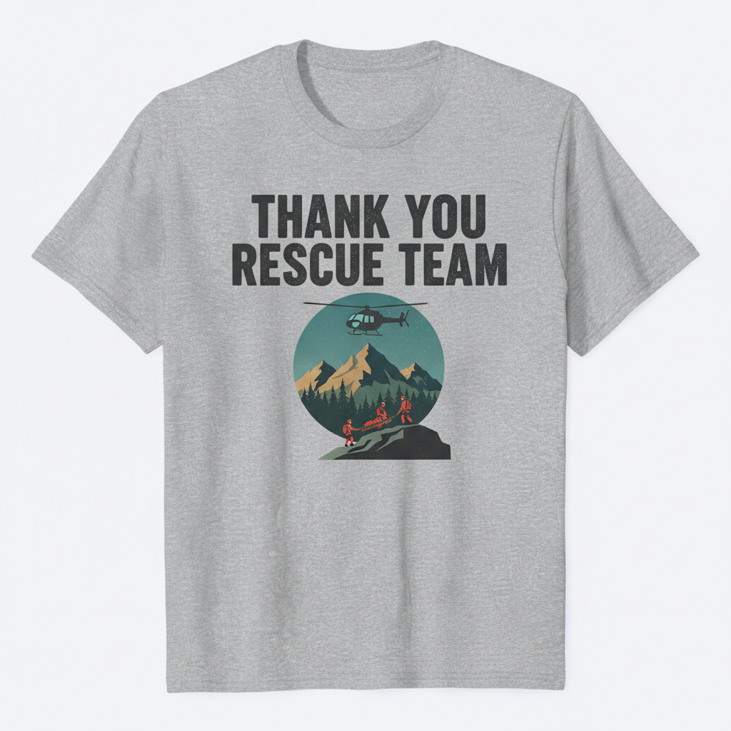 Thank You Rescue Team Grey