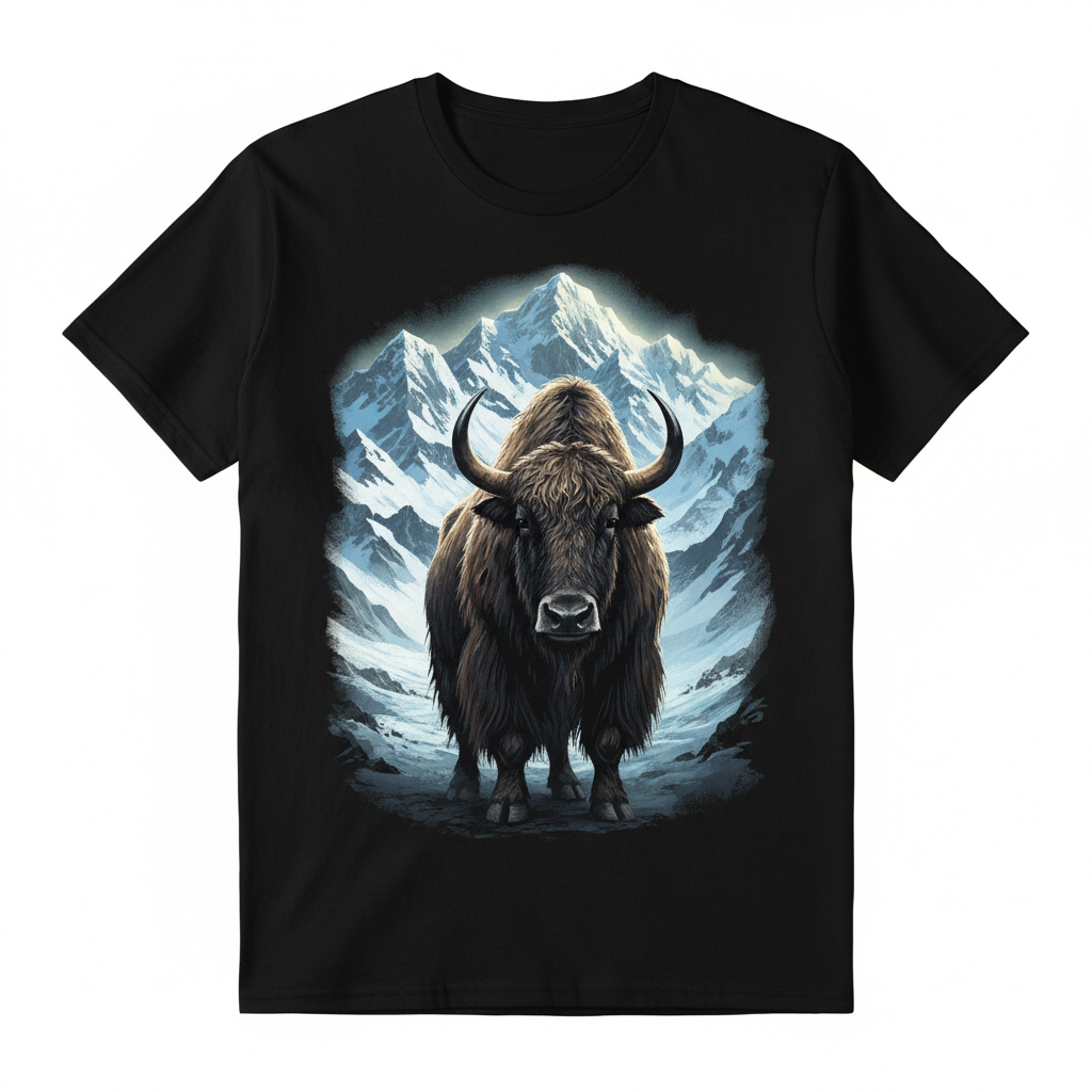 Yak with Himalayan Background